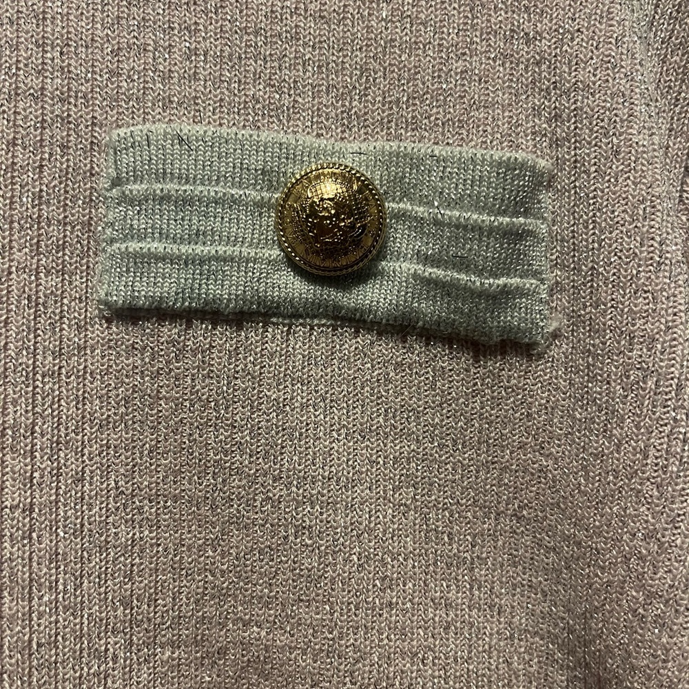 OOLALA Shimmer Ribbed Knit Cardigan In Pink - Picture 6 of 7